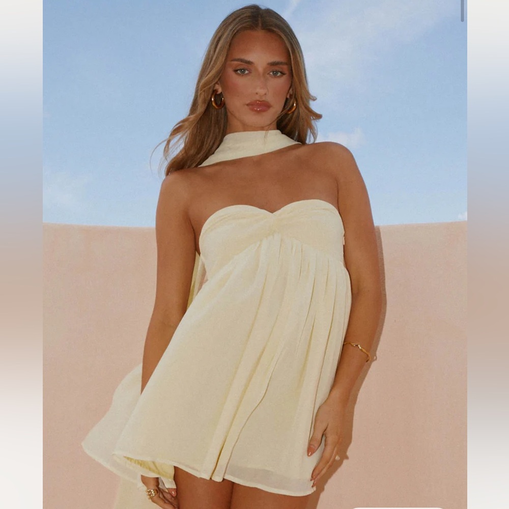 Peppermayo Saturn Mini Dress - Yellow